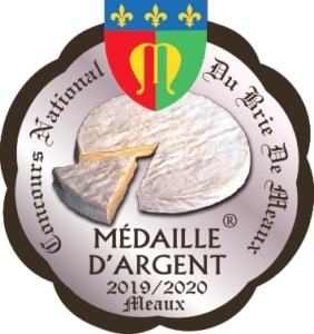 Médaille d'argent Concours National du Brie de Meaux 2019 2020
